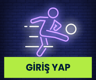 Futbol temalı neon görsel ile giriş yap alanı
